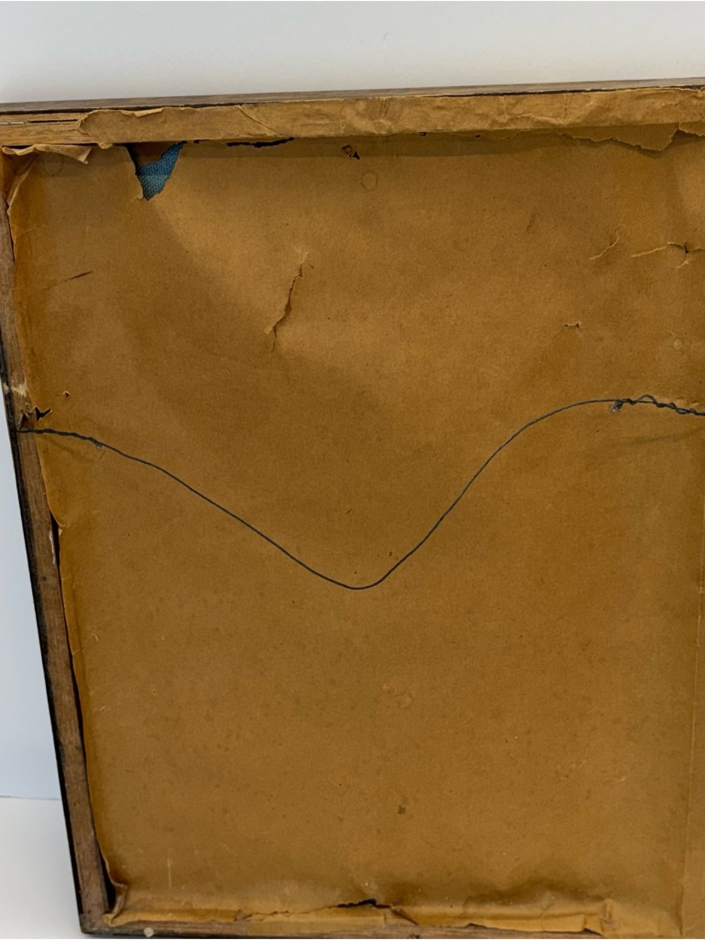 Vtg Framed Needlepoint Picture Crewel Of Dutch Grist Mill Ducks Flowers Cottage - Picture 6 of 9